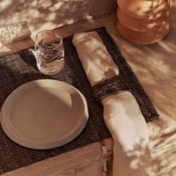 Ferm Living Gather Servietringe St af 2 Sort/Natural