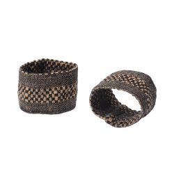 Ferm Living Gather Servietringe St af 2 Sort/Natural