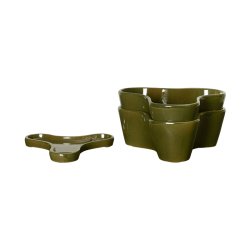 Ferm Living Gemi Stackable Planters St af 2 Moss Green