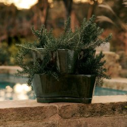 Ferm Living Gemi Stackable Planters St af 2 Moss Green