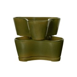 Ferm Living Gemi Stackable Planters St af 2 Moss Green