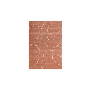 Ferm Living Gesso Jute Tppe 140x200 cm Terracotta/Off-white