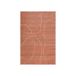Ferm Living Gesso Jute Tppe 170x240 cm Terracotta/Off-white