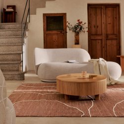 Ferm Living Gesso Jute Tppe 200x300 cm Terracotta/Off-white