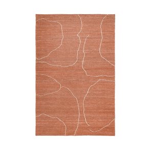 Ferm Living Gesso Jute Tppe 200x300 cm Terracotta/Off-white