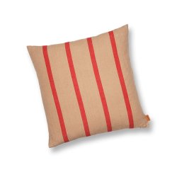 Ferm Living Grand Pude - 50x50 cm - Camel/Red
