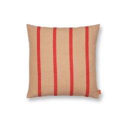 Ferm Living Grand Pude - 50x50 cm - Camel/Red