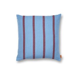 Ferm Living Grand Pude - 50x50 cm - Faded Blue/Burgundy