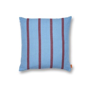 Ferm Living Grand Pude - 50x50 cm - Faded Blue/Burgundy