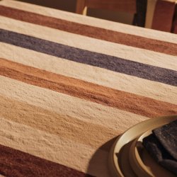 Ferm Living Hale Borddug 150x240 cm Cashmere/Mocha/Indigo Blue