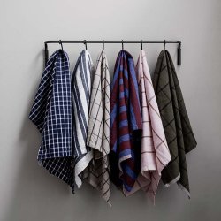 Ferm Living Hale Viskestykke - Grn/Sort