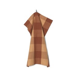 Ferm Living Hale Viskestykke - Peach/Spice Red