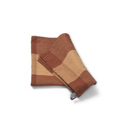 Ferm Living Hale Viskestykke - Peach/Spice Red