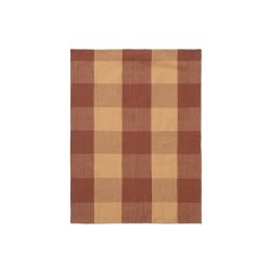 Ferm Living Hale Viskestykke - Peach/Spice Red