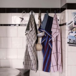 Ferm Living Hale Viskestykke - Grn/Sort