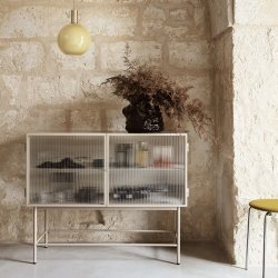 Ferm Living Haze Sideboard Sknk Reeded Glass Cashmere