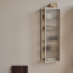 Ferm Living Haze Vgskab Reeded Glass 35x100 cm Cashmere