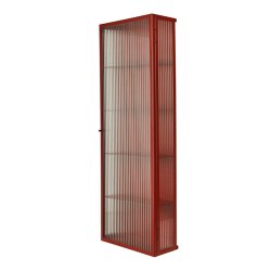 Ferm Living Haze Vgskab Reeded Glass 35x100 cm Oxide Red