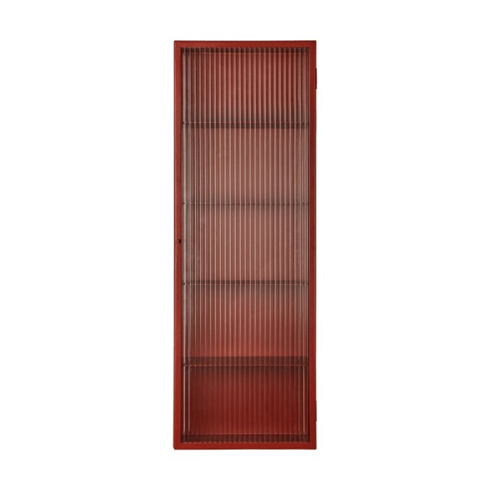 Ferm Living Haze Vgskab Reeded Glass 35x100 cm Oxide Red