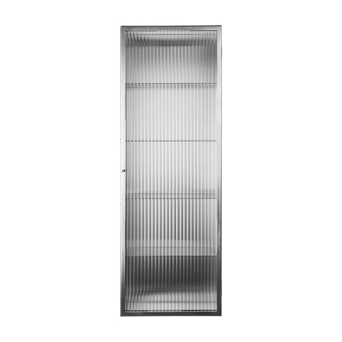 Ferm Living Haze Vgskab Reeded Glass 35x100 cm Rustfrit Stl