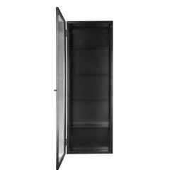 Ferm Living Haze Vgskab Reeded Glass 35x100 cm Sort