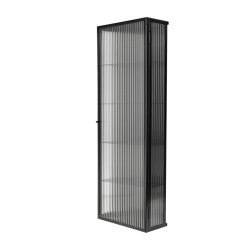 Ferm Living Haze Vgskab Reeded Glass 35x100 cm Sort