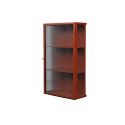 Ferm Living Haze Vgskab - Reeded Glass - Oxide Red