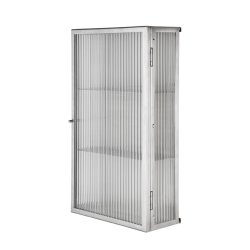 Ferm Living Haze Vgskab Reeded Glass Rustfrit Stl