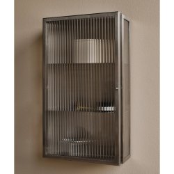 Ferm Living Haze Vgskab Reeded Glass Rustfrit Stl