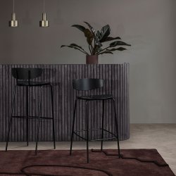 Ferm Living Herman Barstol - Sort - Lav