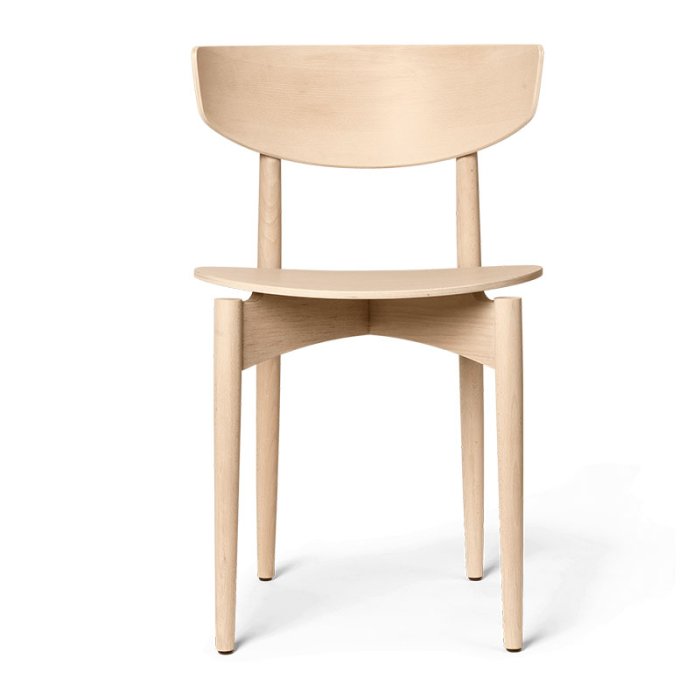 Ferm Living Herman Stol - Tr Ben - Hvid Olieret Bg