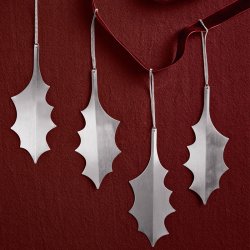 Ferm Living Holly Leaf Ornamenter 4 stk S�lvfinish