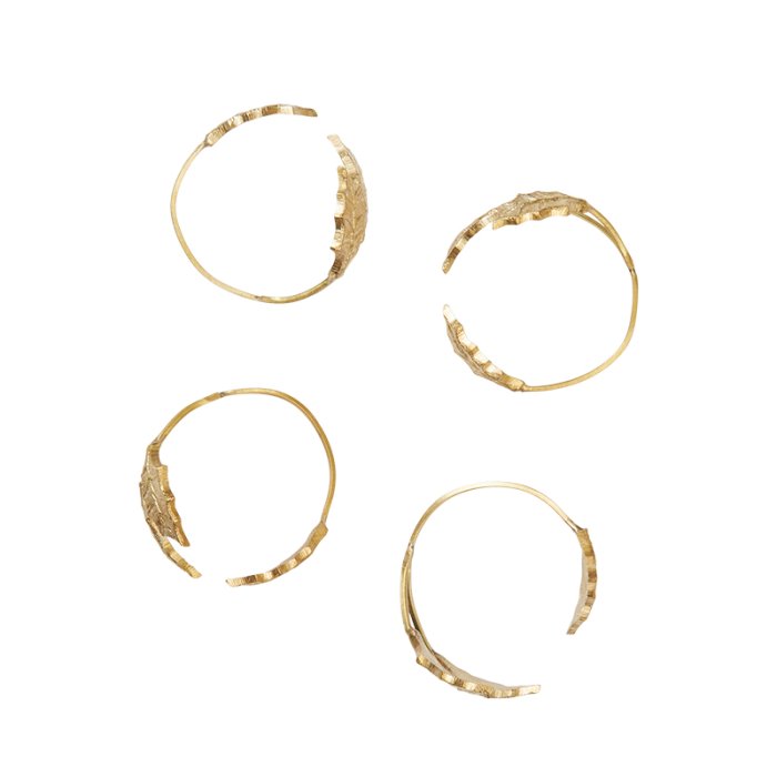 Ferm Living Holly Leaf Servietringe 4 stk. Messing