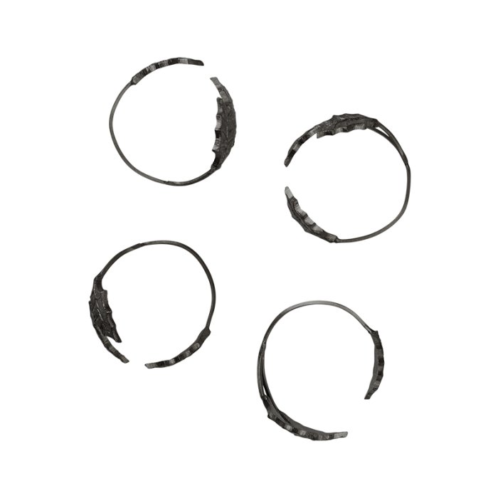 Ferm Living Holly Leaf Servietringe 4 stk. Sort Messing