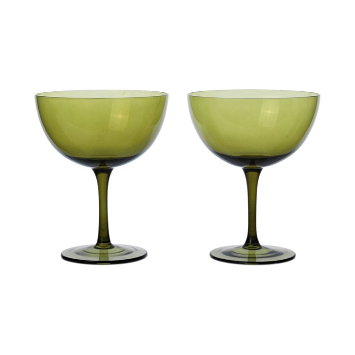 Ferm Living Host Cocktailglas 2 stk. Moss Green