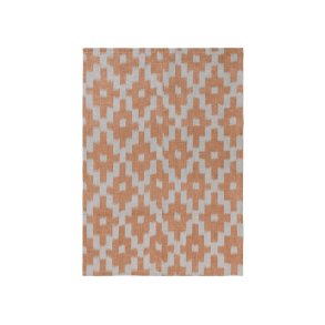 Ferm Living Ikat Viskestykke Mist Blue/Terracotta