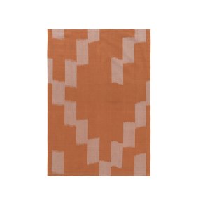 Ferm Living Ikat Viskestykke Terracotta/Mist Blue