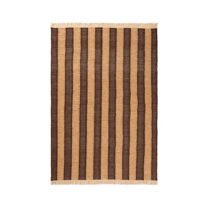 Ferm Living Ives Tppe - 140x200 cm - Tan/Chocolate