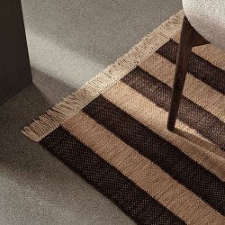 Ferm Living Ives Tppe - 80x140 cm - Tan/Chocolate