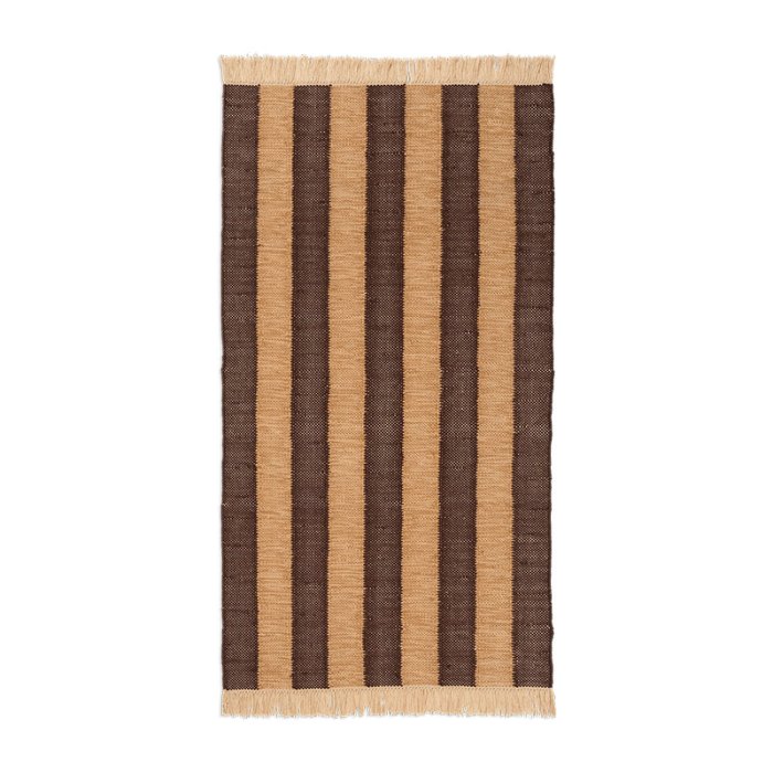 Ferm Living Ives Tppe - 80x140 cm - Tan/Chocolate