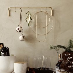 Ferm Living - Knagerkke - Inkl. 6 Kroge - Messing