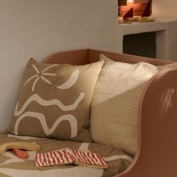 Ferm Living Kove Applique Pude 50x50 cm Tan