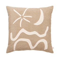 Ferm Living Kove Applique Pude 50x50 cm Tan