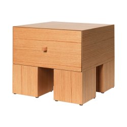 Ferm Living Kuben Bedside Table 1x1 Sengebord Egefin&eacute;r