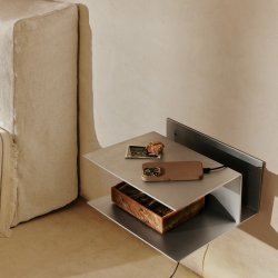 Ferm Living Lager Bedside Table Sengebord Aluminium