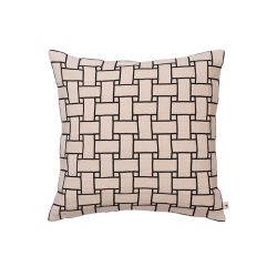 Ferm Living Lattice Pude 50x50cm Off-white/Sort