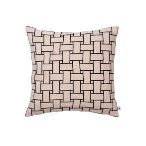 Ferm Living Lattice Pude 50x50cm Off-white/Sort