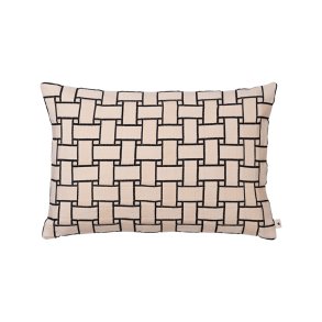 Ferm Living Lattice Pudebetr�k 60x40cm Off-white/Sort