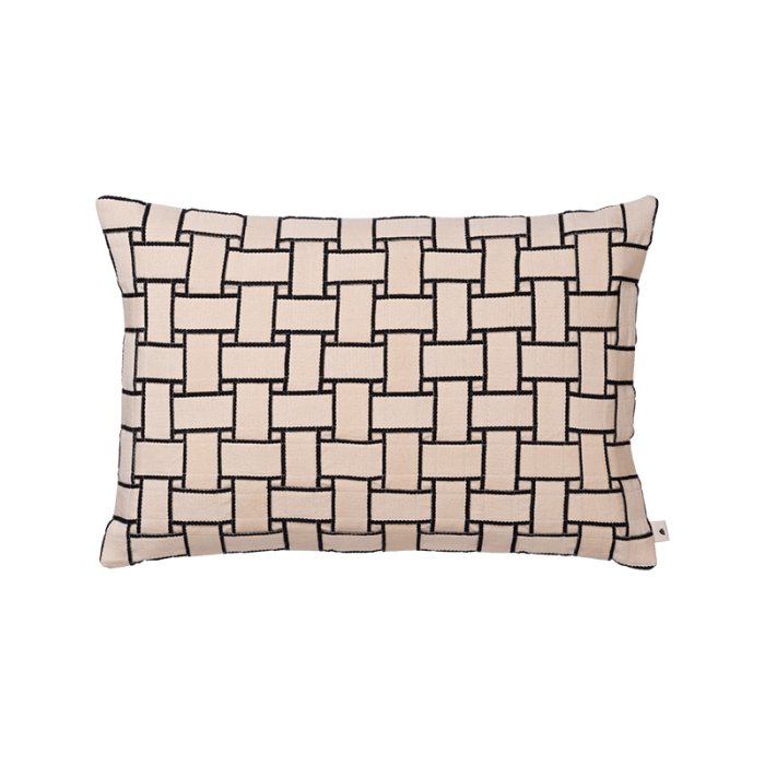 Ferm Living Lattice Pudebetr�k 60x40cm Off-white/Sort