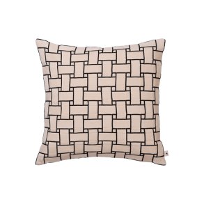 Ferm Living Lattice Pudebetr�k 50x50cm Off-white/Sort